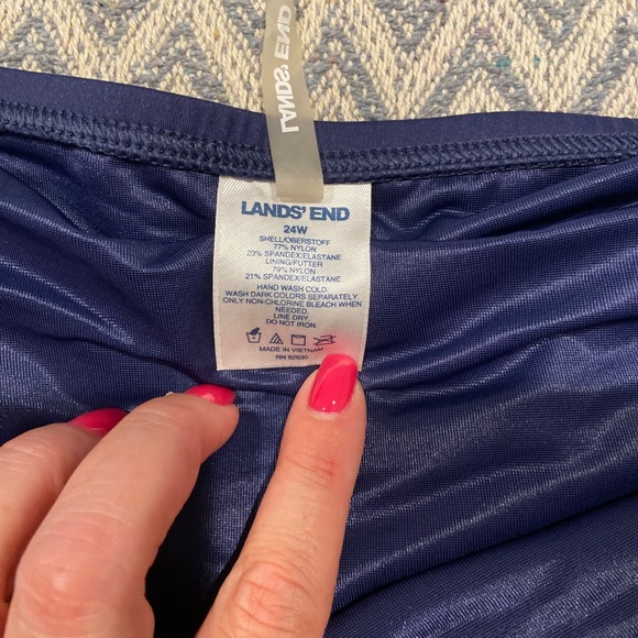 Lands’ End Swim Skirt – Navy Blue – Size 24W - Picture 2 of 6